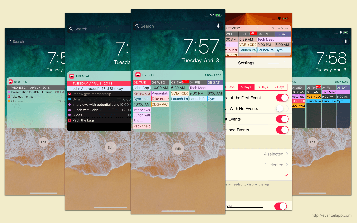 Eventail Screenshots
