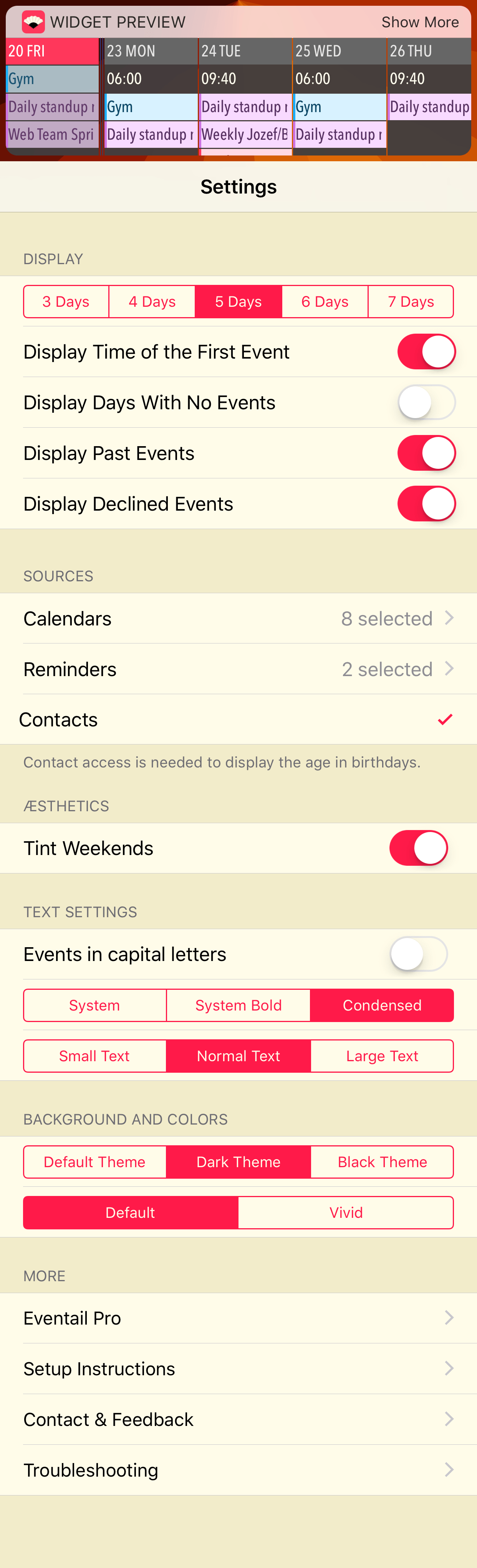 eventail-settings