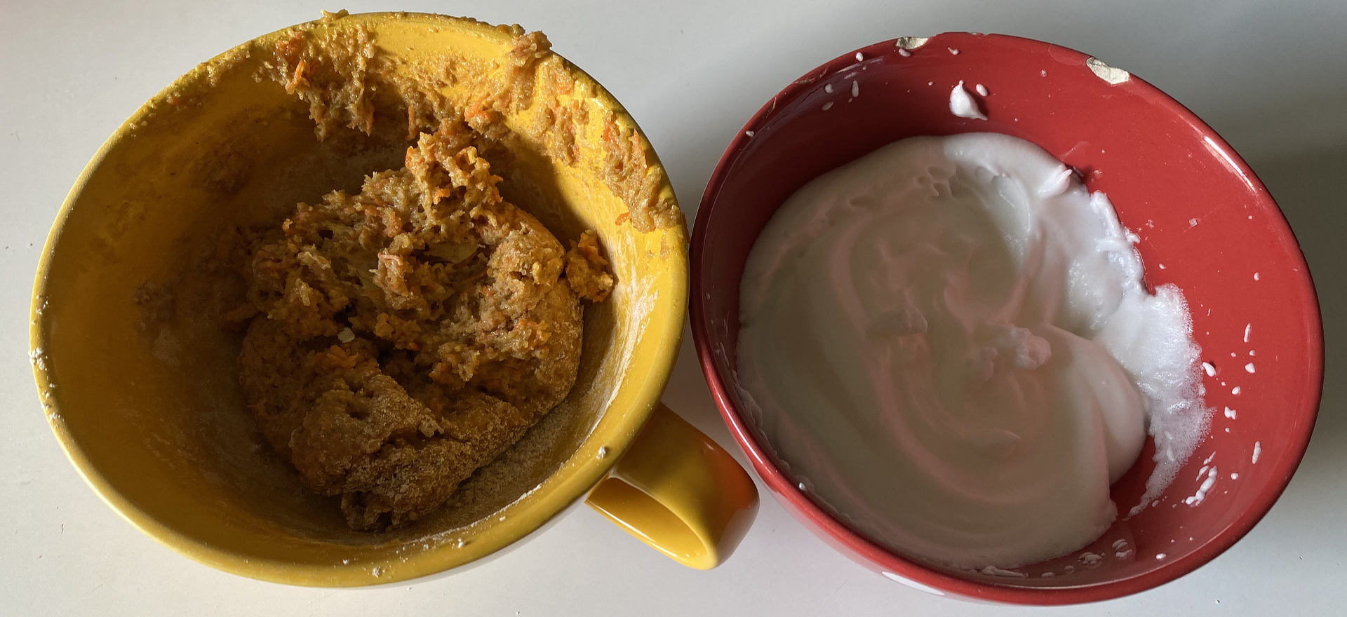 Prepared batter and egg white snow batter