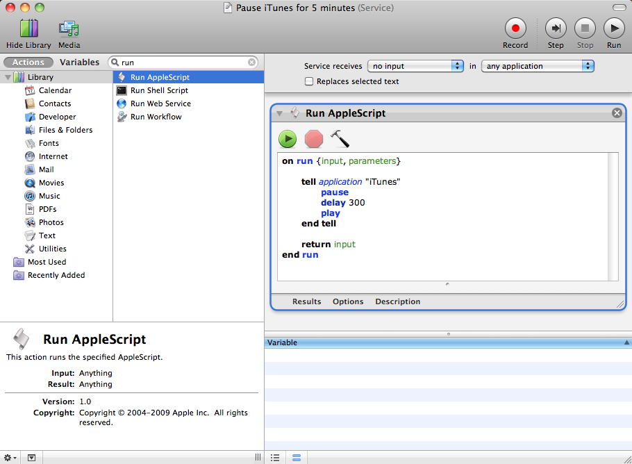 Automator service example automator-service-example